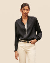 Varenne Silk Shirt - Black