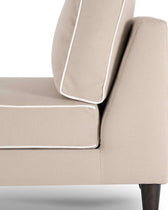 Noa armchair - Beige / White