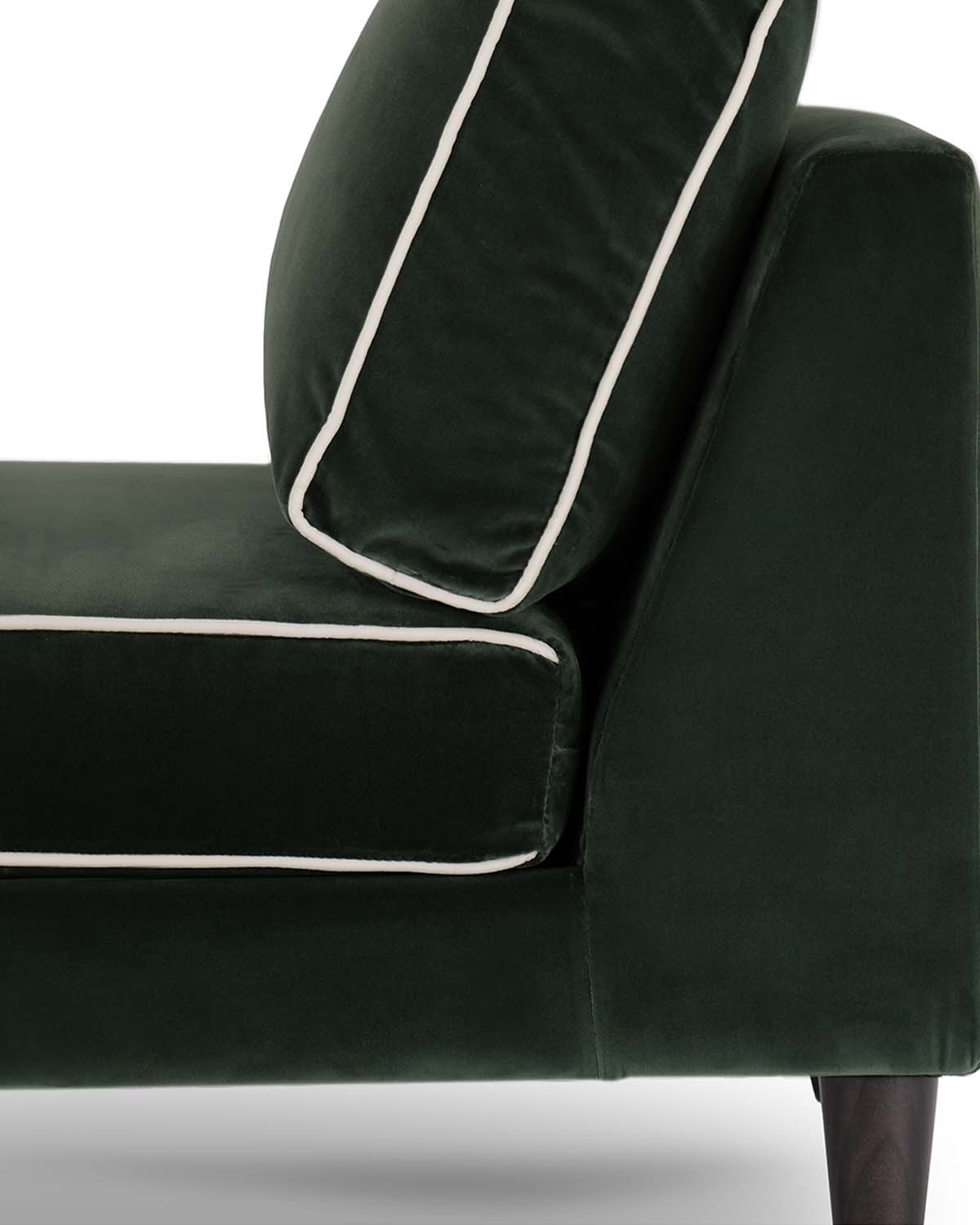 Noa Green Armchair - Green / Black