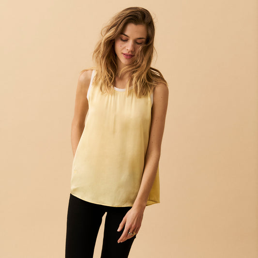 Vivienne Silk Top - Aurore