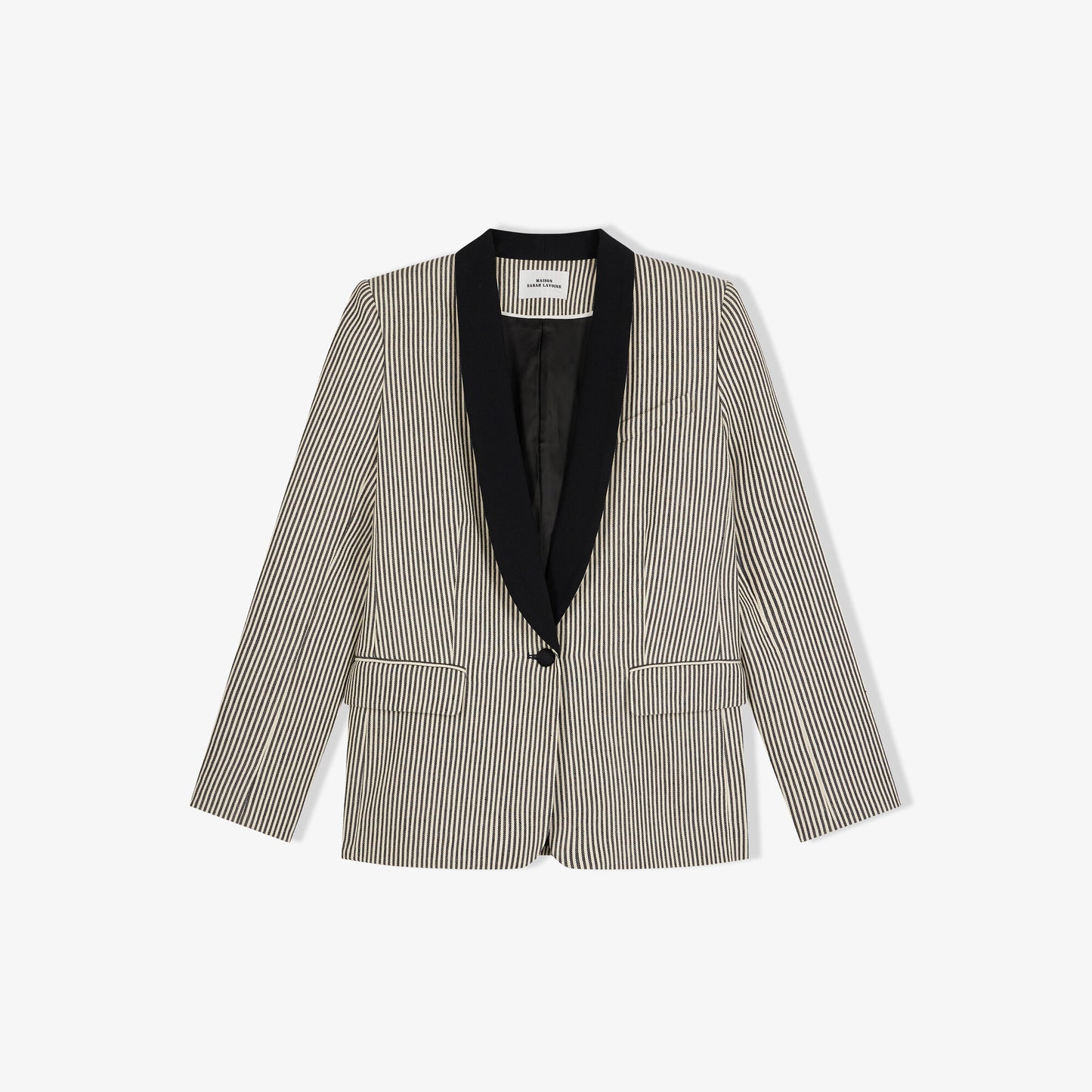 Rousseau Striped Suit Jacket - Black &amp; White