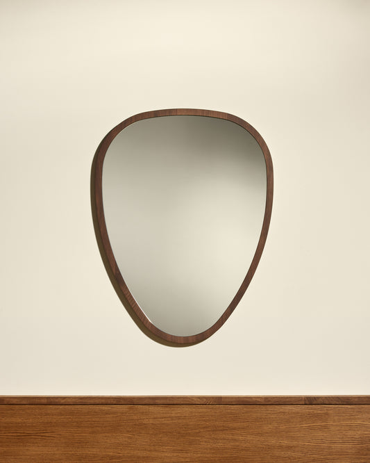 Ovo Mirror - Walnut