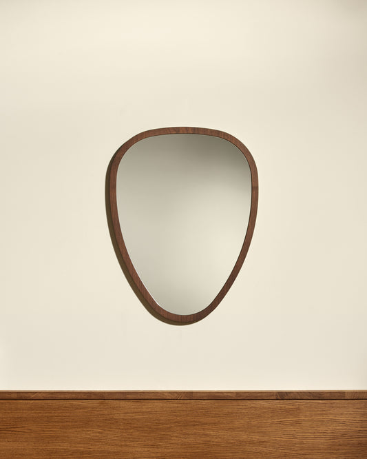 Ovo Mirror - Walnut