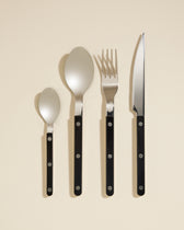 Sabre Coffee Spoon - Black / Ivory