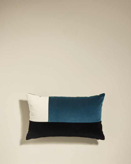 Checkmate Cushion - Sarah Blue