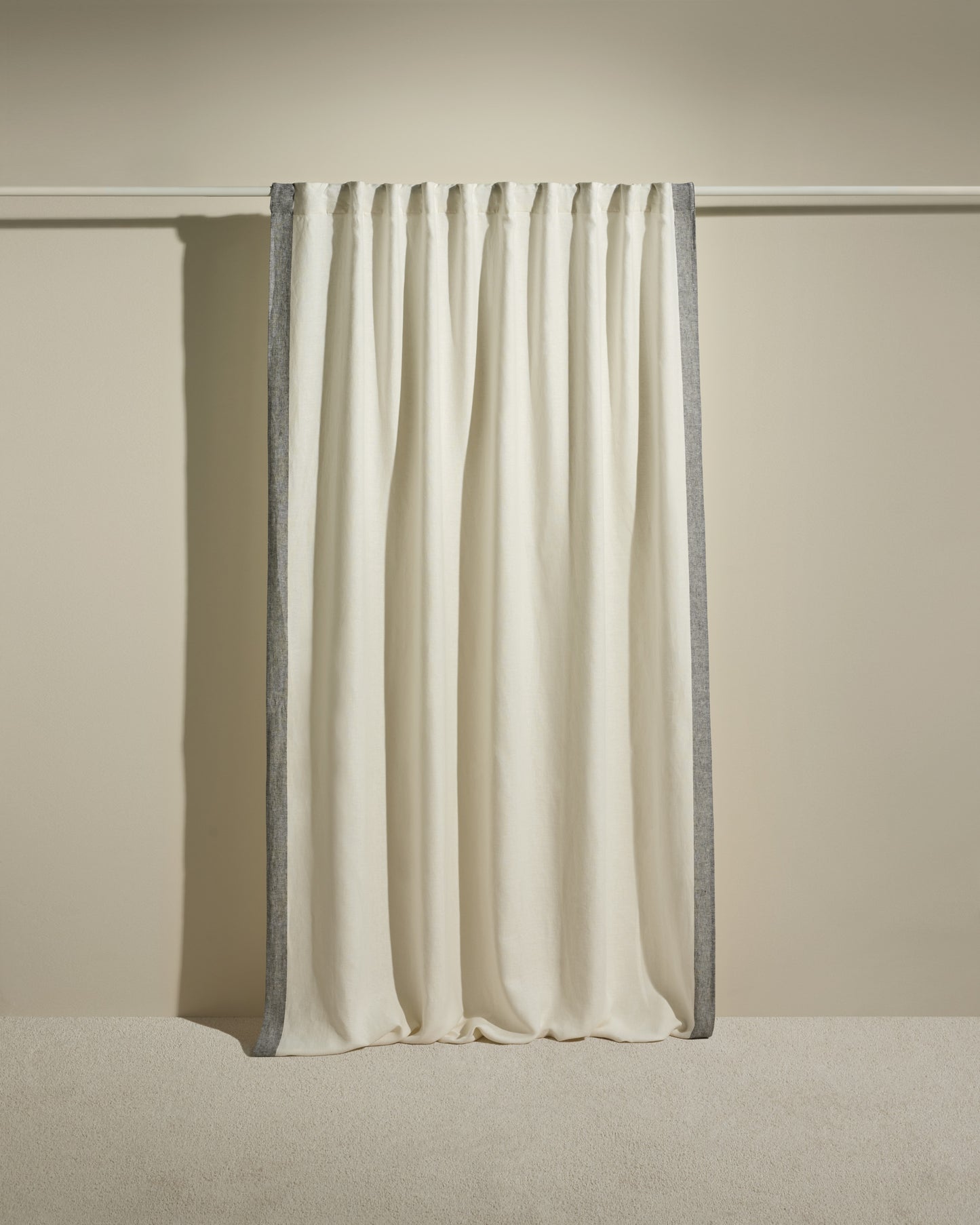 Ava Woven Band Curtain - Jasmine