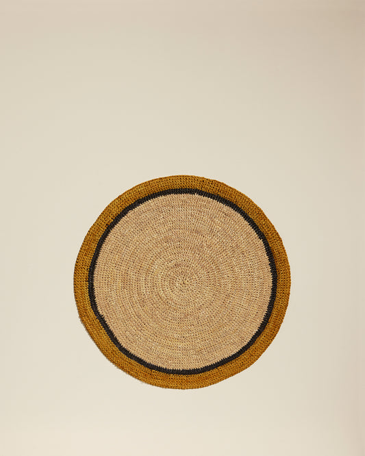 Globe Placemat - Natural / Saffron