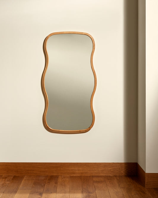 Noto 3 Waves Mirror - Oak