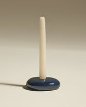 Stone Candle Holder - Blue Black