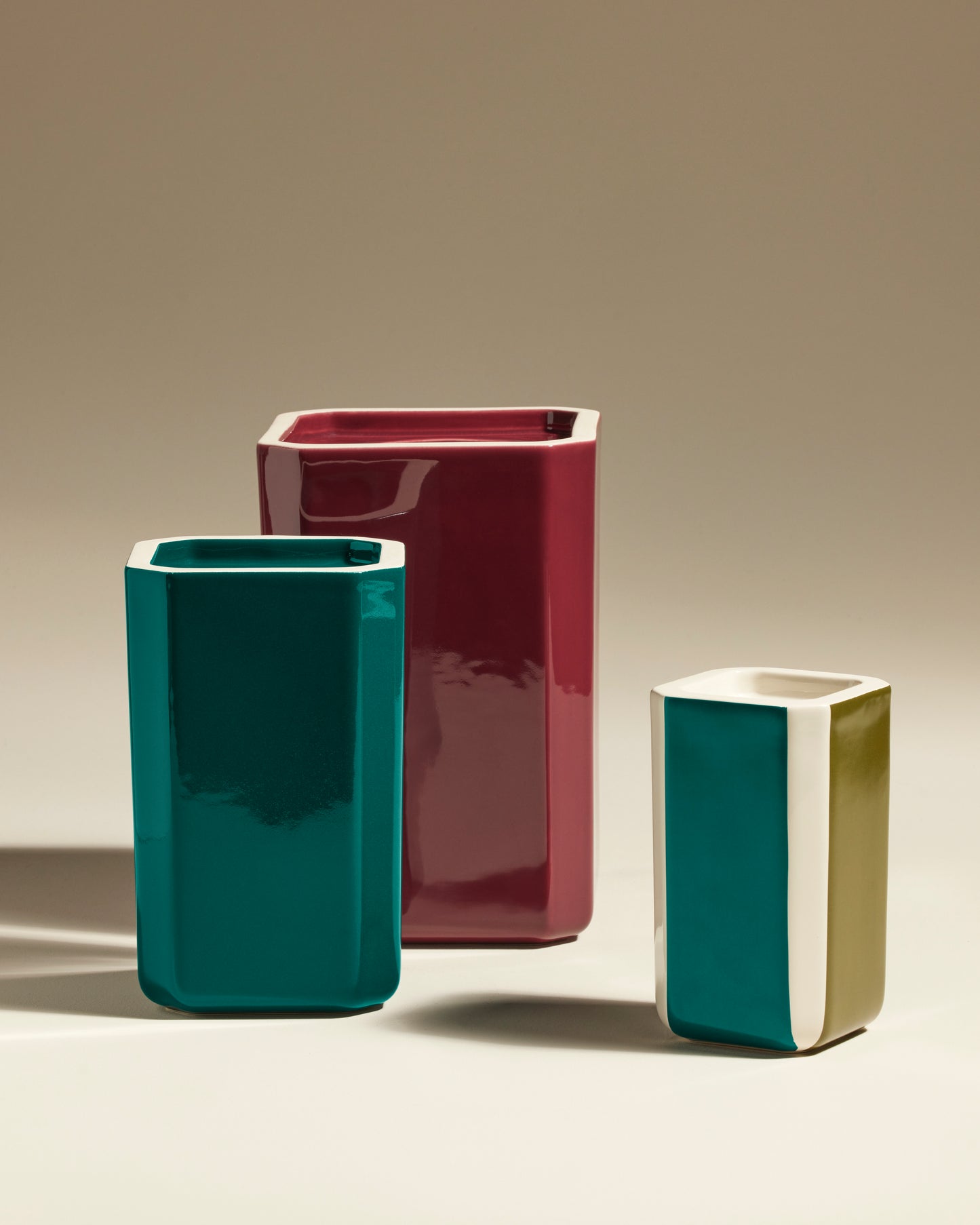 Faceted Vase - Tricolor