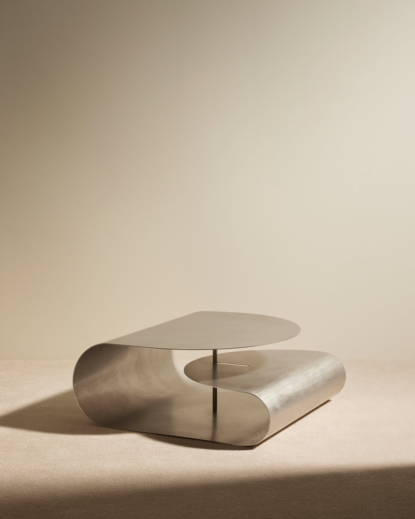 Gégé coffee table - Brushed stainless steel