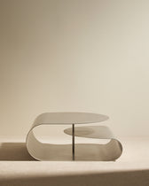 Gégé coffee table - Brushed stainless steel