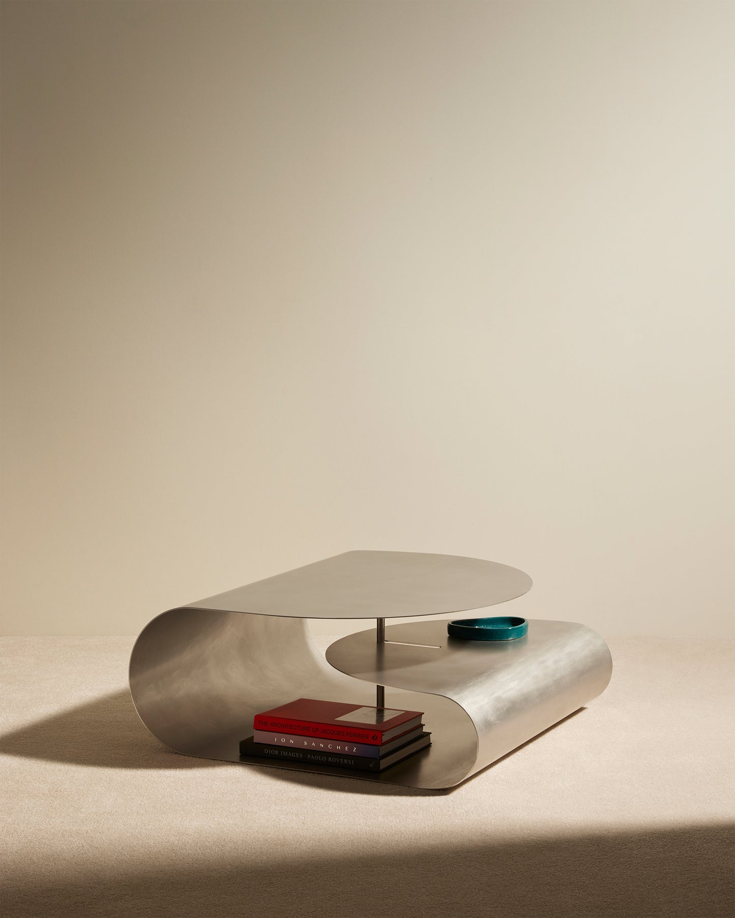 Gégé coffee table - Brushed stainless steel