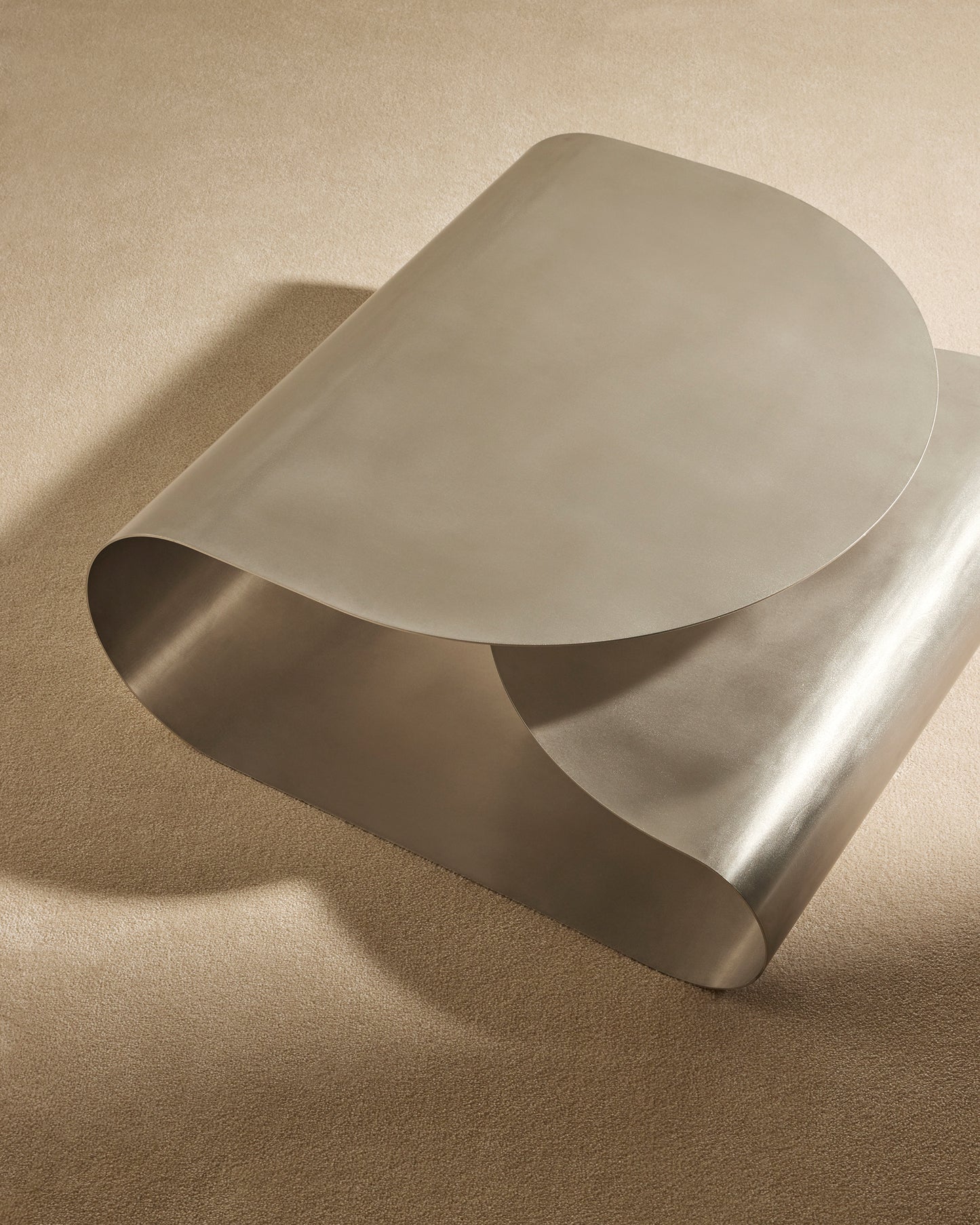 Gégé coffee table - Brushed stainless steel