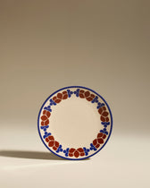 Assiette plate Flore - Outremer