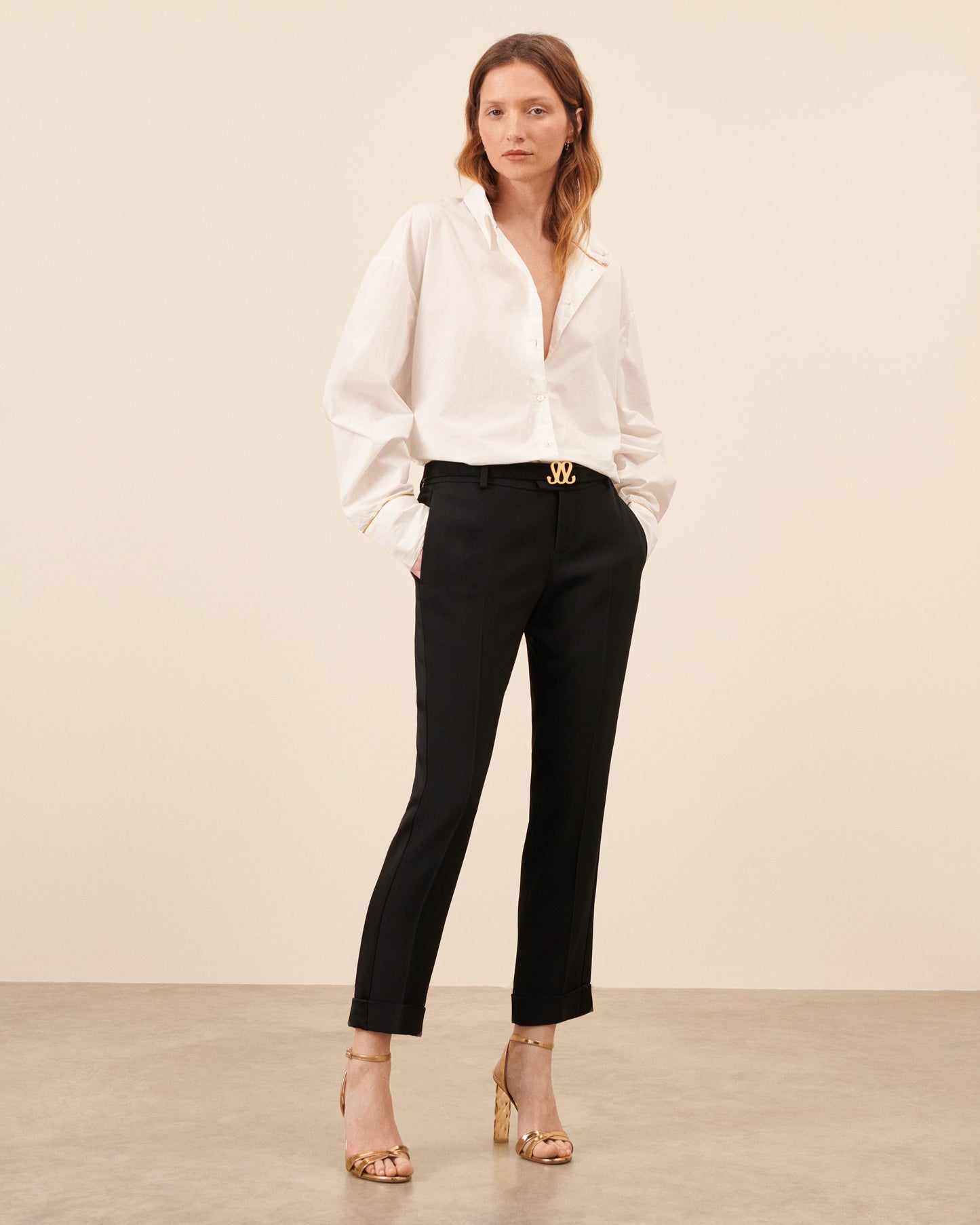 Pantalon de smoking Claude court - Noir