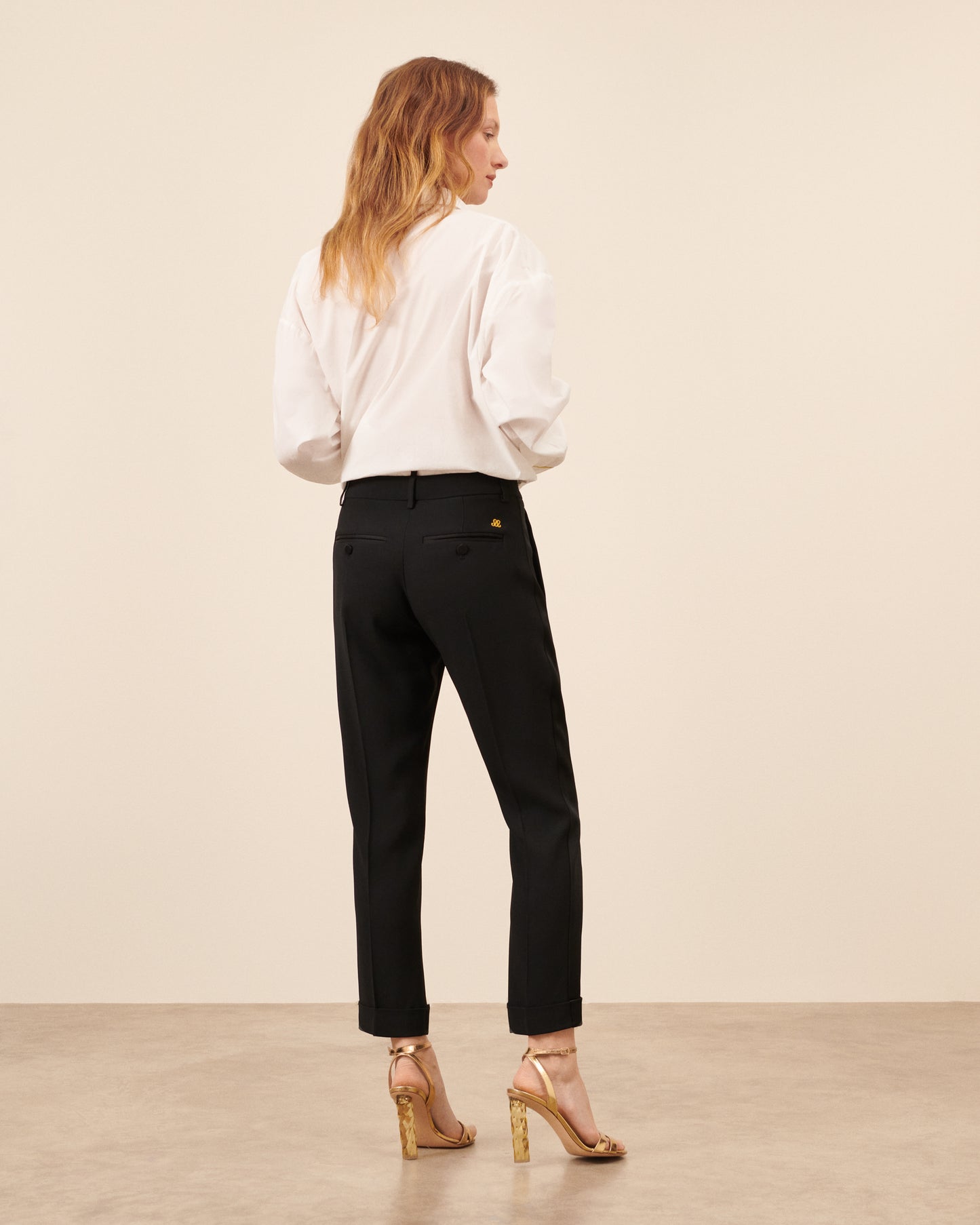 Pantalon de smoking Claude court - Noir