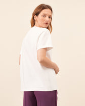 T-shirt Monogramme - Blanc / Terracotta