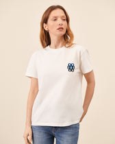 Monogram T-shirt - White / Sarah Blue