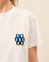 Monogram T-shirt - White / Sarah Blue