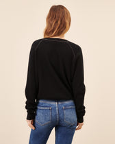 Orsay Round Neck Lurex Sweater - Black